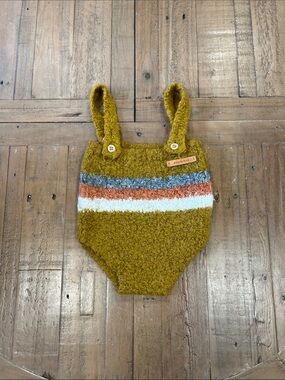Piupiuchick Multi Colored Knitted Baby Shortie with Straps 24 months neutral